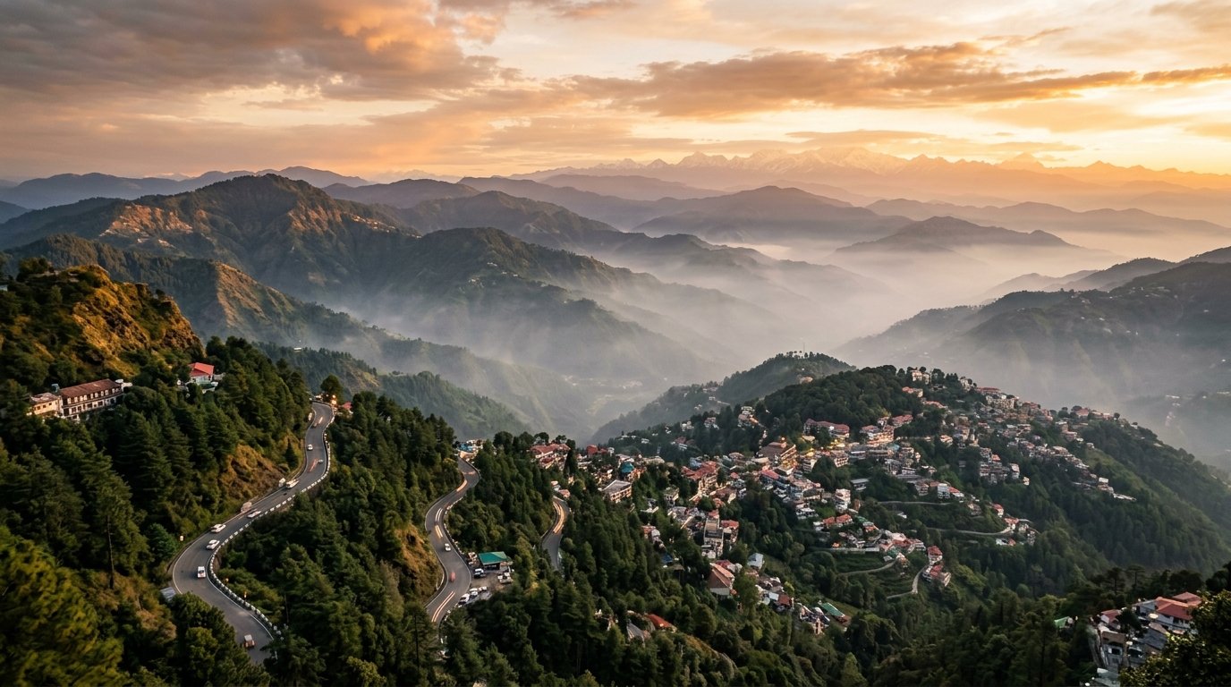Mussoorie Queen of Hills panoramic view in Uttarakhand
