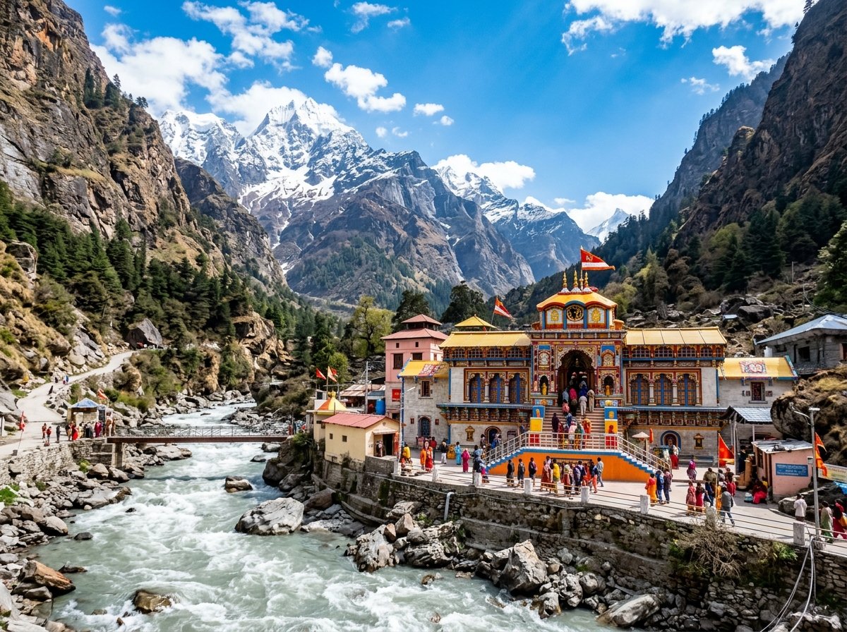 Badrinath Temple sacred pilgrimage in Himalayas